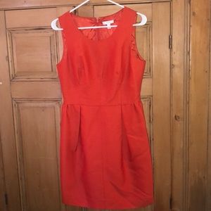 J Crew Red Allie Dress Sz 8